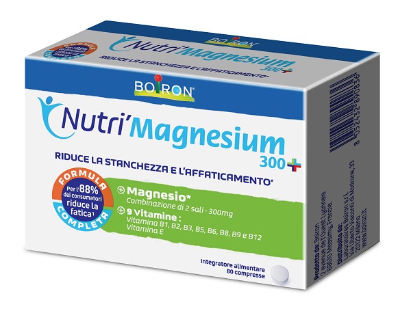 NUTRI'MAGNESIUM 300+ 80 COMPRESSE DA 500 MG SENZA GLUTINE NATURALMENTE PRIVO DI LATTOSIO - Antica Farmacia Ferrari