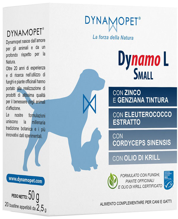 DYNAMO L SMALL 20 BUSTINE APPETIBILI DA 2,5 G - Oltrefarma