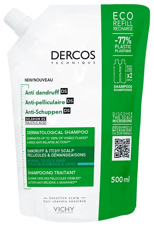 DERCOS ECO RICARICA SHAMPOO ANTI FORFORA 500 ML - Oltrefarma