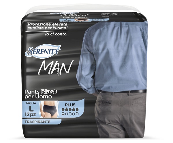 PANNOLINO SERENITY MAN PANTS BLACK TAGLIA LARGE 12 PEZZI - Antica Farmacia Ferrari