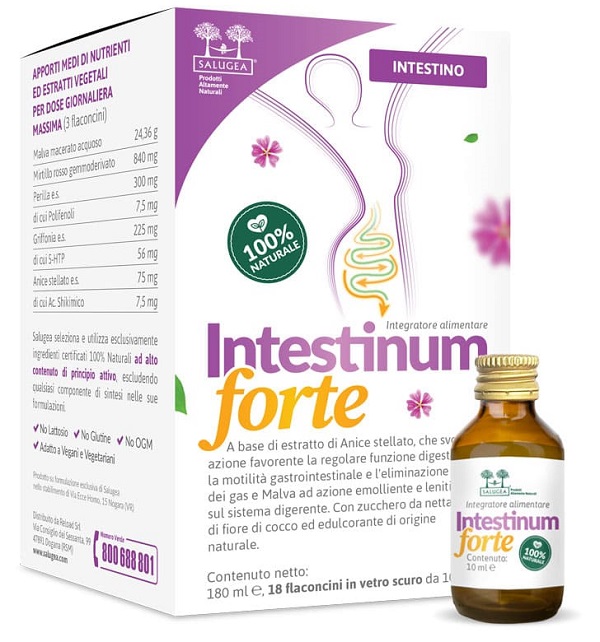 SALUGEA INTESTINUM FORTE 18 FLACONCINI DA 10 ML - Antica Farmacia Ferrari