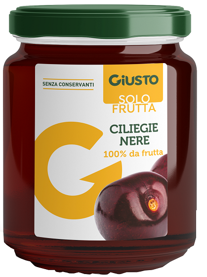 GIUSTO SOLO FRUTTA MARMELLATA CILIEGIE NERE 284 G - Oltrefarma