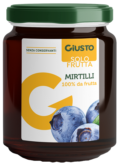 GIUSTO SOLO FRUTTA MARMELLATA MIRTILLI 284 G - Oltrefarma