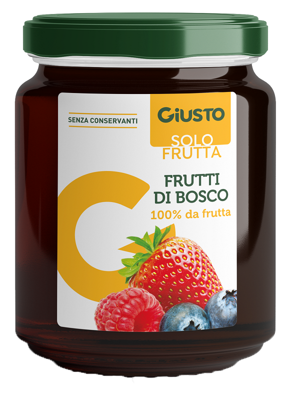 GIUSTO SOLO FRUTTA MARMELLATA FRUTTI ROSSI 284 G - Oltrefarma