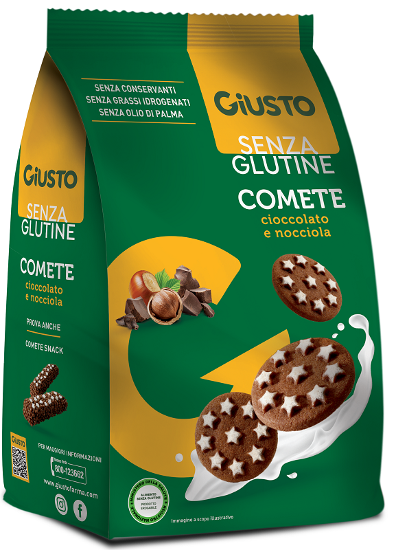 GIUSTO SENZA GLUTINE COMETE BISCOTTI 200 G - Oltrefarma