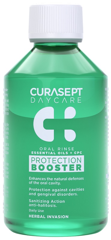 CURASEPT DAYCARE COLLUTORIO PROTECTION BOOSTER HERBAL INVASION 500 ML - Antica Farmacia Ferrari
