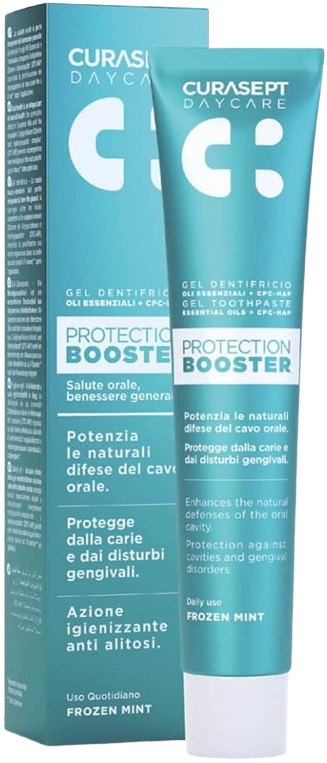 CURASEPT DAYCARE DENTIFRICIO PROTECTION BOOSTER FROZEN MINT 75 ML - Oltrefarma