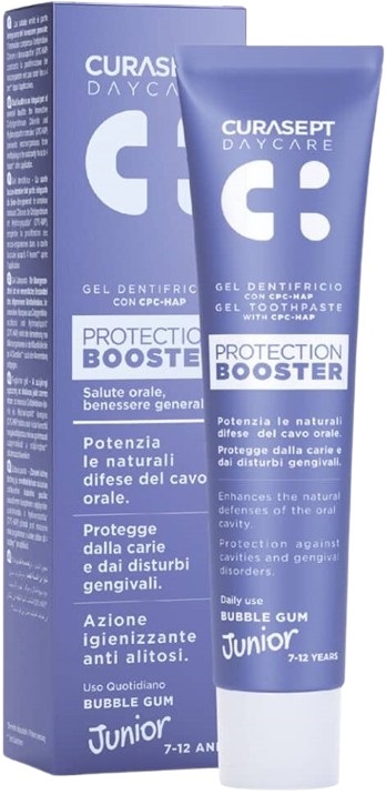 CURASEPT DAYCARE DENTIFRICIO PROTECTION BOOSTER JUNIOR 50 ML - Antica Farmacia Ferrari