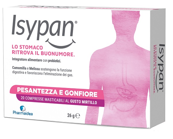 ISYPAN PESANTEZZA GONFIORE 20 COMPRESSE MASTICABILI - Oltrefarma