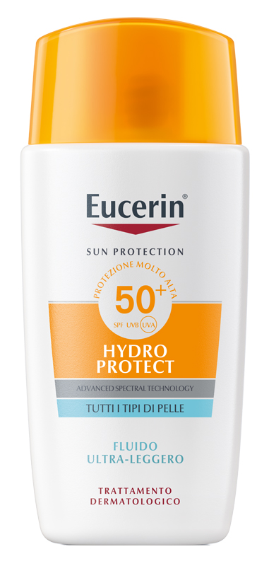 EUCERIN SUN FACE HYDRO PROTECT FLUIDO ULTRA LEGGERO SPF50+ 50 ML - Antica Farmacia Ferrari