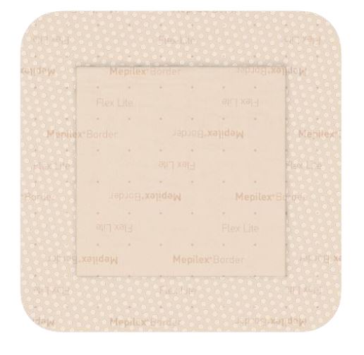 MEDICAZIONE IN SCHIUMA DI POLIURETANO MEPILEX BORDER FLEX LITE 7,5X7,5 CM 5 PEZZI - Antica Farmacia Ferrari