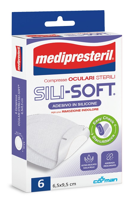 MEDIPRESTERIL COMPRESSA OCULARE ADESIVE WHITE SILICON 6 PEZZI - Oltrefarma