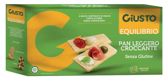 GIUSTO EQUILIBRIO SENZA GLUTINE PAN LEGGERO CROCCANTE 250 G - Oltrefarma