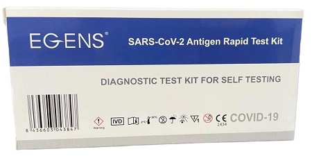TEST ANTIGENICO RAPIDO COVID-19 EGENS AUTODIAGNOSTICO DETERMINAZIONE QUALITATIVA ANTIGENI SARS-COV-2 IN TAMPONI NASALI MEDIANTE IMMUNOCROMATOGRAFIA - Antica Farmacia Ferrari