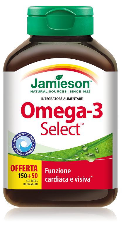 JAMIESON OMEGA 3 SELECT 150 + 50 SOFTGELS - Oltrefarma