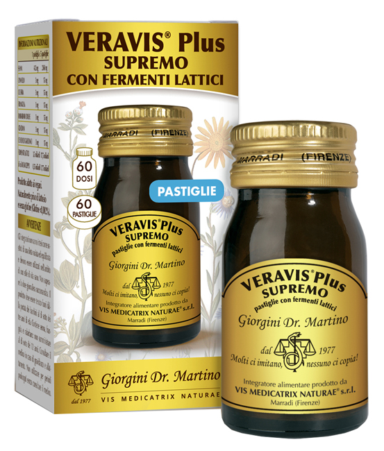 VERAVIS PLUS SUPREMO 60 PASTIGLIE FERMENTI LATTICI - Antica Farmacia Ferrari