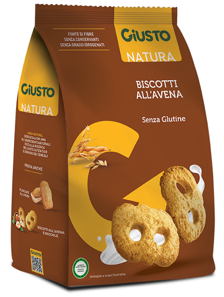 GIUSTO SENZA GLUTINE BISCOTTI AVENA 250 G - Oltrefarma