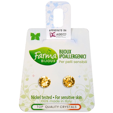 ORECCHINO XIRIUS SWAROVSKI 7,1MM LIGHT AMBER - Antica Farmacia Ferrari