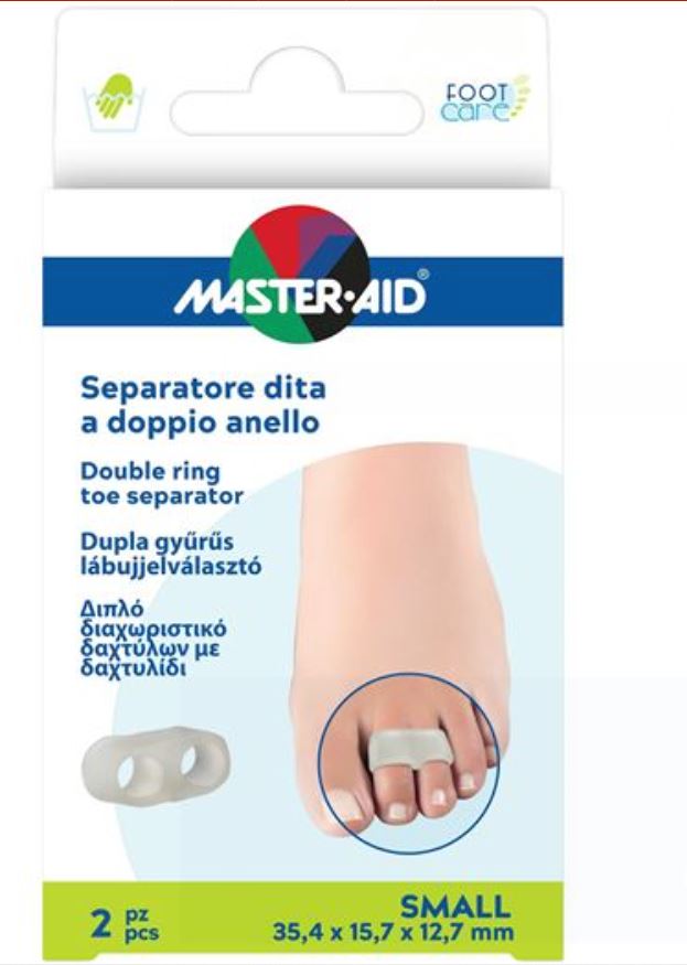 SEPARATORE DITA MASTER-AID FOOTCARE CON ANELLO DOPPIO LARGE 2 PEZZI C11 - Antica Farmacia Ferrari