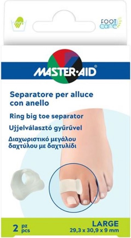 SEPARATORE ALLUCE MASTER-AID FOOTCARE CON ANELLO SMALL 2 PEZZI D3 - Oltrefarma