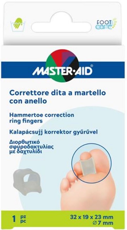 CORRETTORE DITA A MARTELLO MASTER-AID FOOTCARE CON ANELLO 1 PEZZO C14 - Oltrefarma