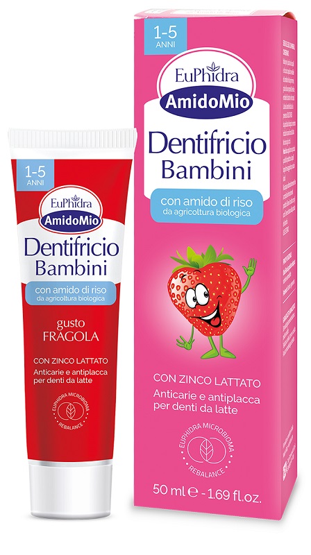 EUPHIDRA AMIDOMIO DENTIFRICIO FRAGOLA 1-5 ANNI 50 ML - Oltrefarma