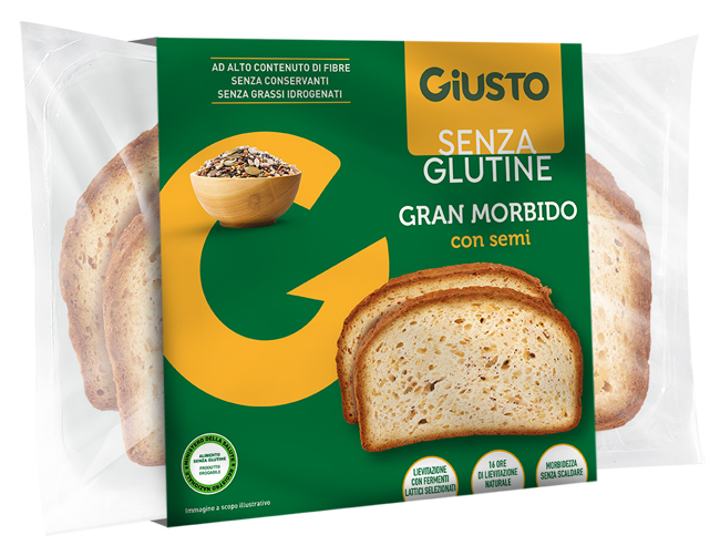 GIUSTO SENZA GLUTINE GRAN MORBIDO SEMI 300 G - Oltrefarma