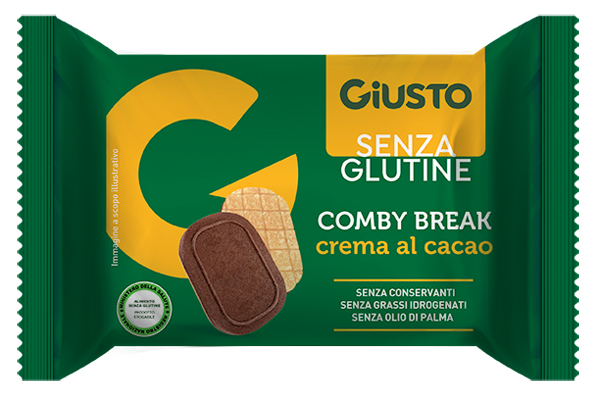 GIUSTO SENZA GLUTINE COMBY BREAK CREMA CACAO 26 G - Oltrefarma
