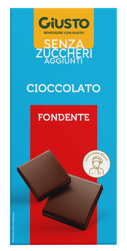 GIUSTO SENZA ZUCCHERO TAVOLETTA CIOCCOLATO FONDENTE 85 G - Oltrefarma