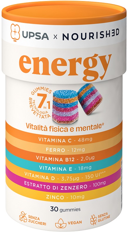 UPSA X NOURISHED ENERGY 30 GUMMIES - Oltrefarma