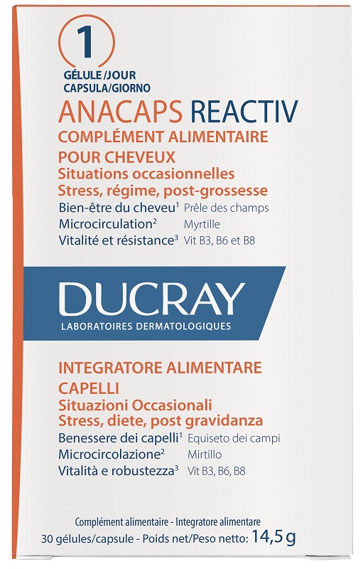 ANACAPS REACTIV CAPELLI SITUAZIONE OCCASIONALE 30 CAPSULE - Antica Farmacia Ferrari