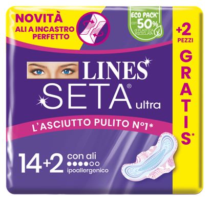 LINES SETA ULTRA ASSORBENTI ALI CP 14+2 PEZZI - Antica Farmacia Ferrari