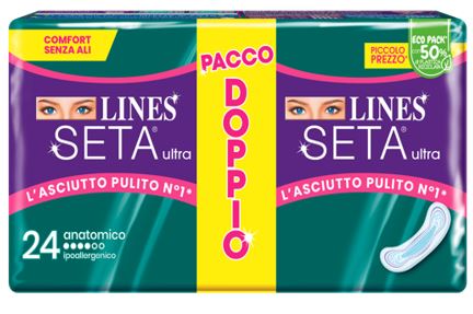 LINES SETA ULTRA ASSORBENTI ANATOMICO VP DWCT 24 PEZZI - Oltrefarma