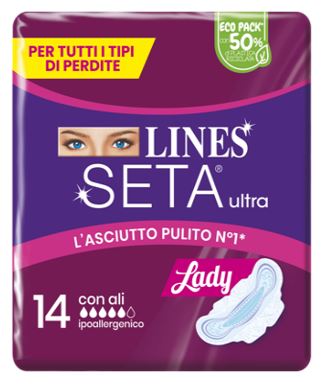 LINES SETA ULTRA ASSORBENTI LADY ALI CP 14 PEZZI - Oltrefarma