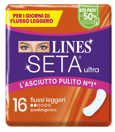 LINES SETA ULTRA ASSORBENTI LEGGERO CP 16 PEZZI - Oltrefarma