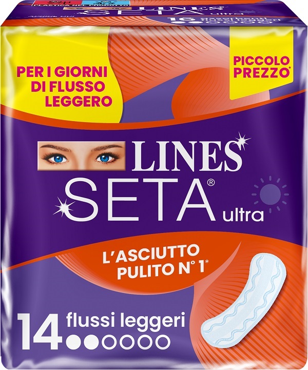 LINES SETA ULTRA ASSORBENTI LEGGERO DWCT 14 PEZZI - Antica Farmacia Ferrari