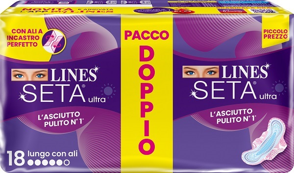 LINES SETA ULTRA ASSORBENTI LUNGO VP DWCT 18 PEZZI - Oltrefarma