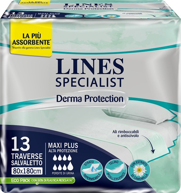 TRAVERSA PER INCONTINENZA LINES SPECIALIST DERM AP 80X180 13 PEZZI - Oltrefarma