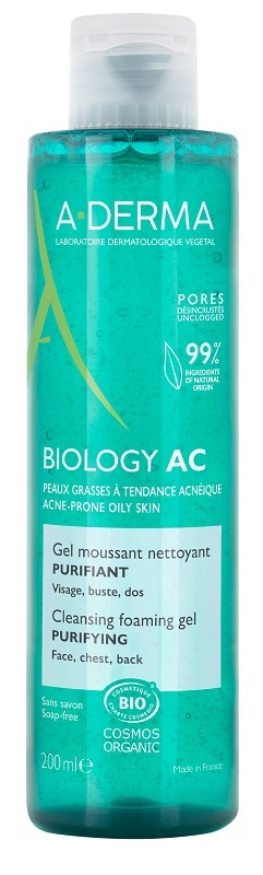 ADERMA BIOLOGY AC GEL DETERGENTE SCHIUMOGENO PURIFICANTE 200 ML - Antica Farmacia Ferrari