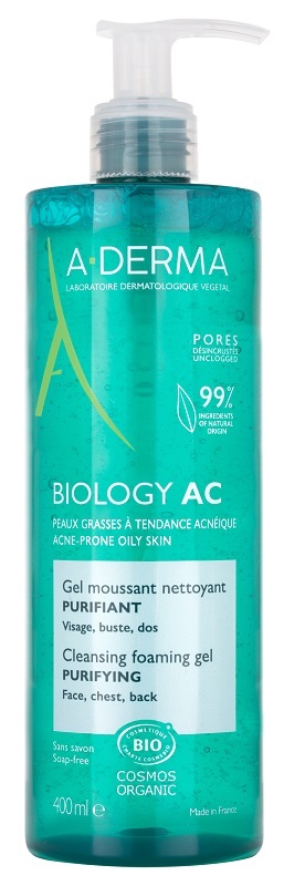 ADERMA BIOLOGY AC GEL DETERGENTE SCHIUMOGENO PURIFICANTE 400 ML - Antica Farmacia Ferrari