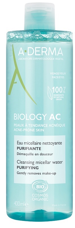 ADERMA BIOLOGY AC ACQUA MICELLARE DETERGENTE PURIFICANTE 400 ML - Antica Farmacia Ferrari