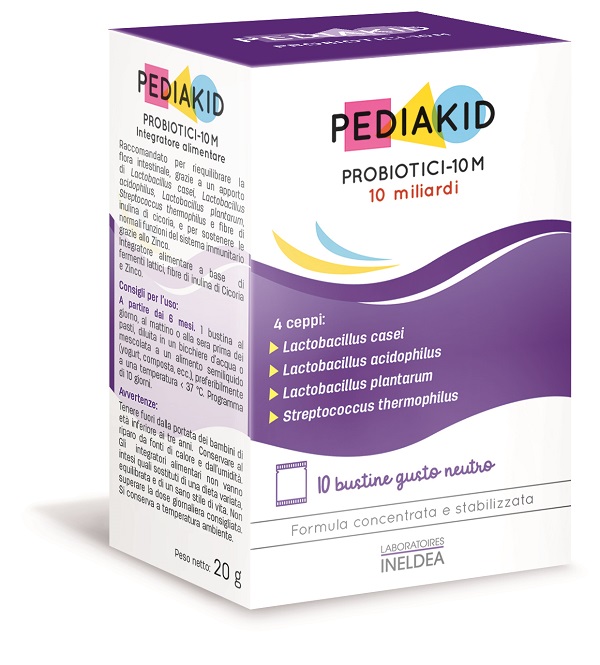 PEDIAKID PROBIOTICI 10M 10 BUSTINE - Oltrefarma