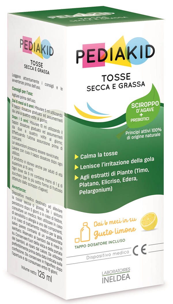 PEDIAKID TOSSE SECCA E GRASSA SCIROPPO 125 ML - Oltrefarma