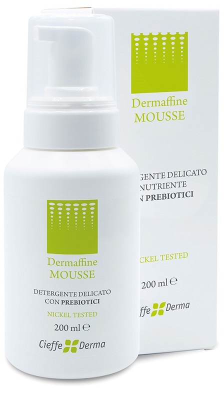 DERMAFFINE MOUSSE DETERGENTE DELICATO E NUTRIENTE CON PREBIOTICI 200 ML - Antica Farmacia Ferrari