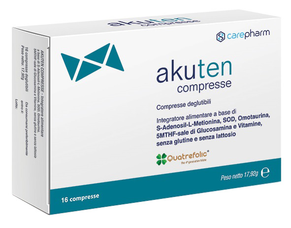 AKUTEN 16 COMPRESSE DEGLUTIBILI SENZA GLUTINE E LATTOSIO - Antica Farmacia Ferrari