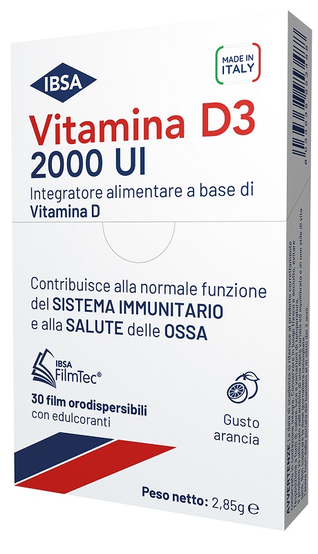 VITAMINA D3 IBSA 2000 UI 30 FILM ORODISPERSIBILI - Antica Farmacia Ferrari