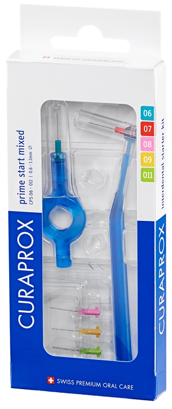 CURAPROX CPS PRIME START MIXED PACK WITH CPS 06 -011 +UHS 409 + UHS 470 BLUE HOLDERS + CAPS - Antica Farmacia Ferrari