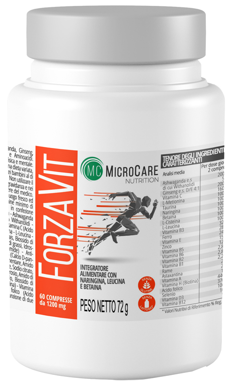MICROCARE NUTRITION FORZA VIT 60 COMPRESSE - Oltrefarma