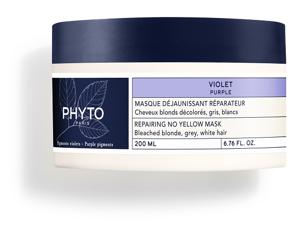 PHYTO PARIS VIOLET MASCHERA ANTI GIALLO RIPARATRICE PER CAPELLI BIONDI DECOLORATI GRIGI BIANCHI 200 ML - Antica Farmacia Ferrari
