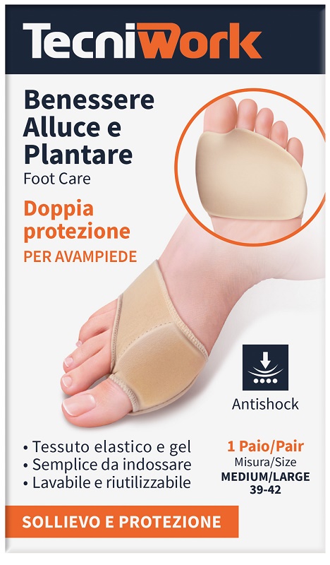CUSCINETTO DOPPIA PROTEZIONE ALLUCE E PLANTARE M/L 1 PAIO - Oltrefarma